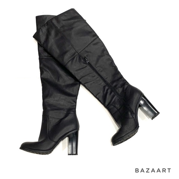 Leila Stone Knee Heigh boasts buckle Boots Sz: 7 - Picture 1 of 10